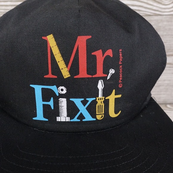 VINTAGE MR FIX IT FUNNY HUMOR DEADSTOCK SNAPBACK HAT CAP NEW! - Picture 2 of 10
